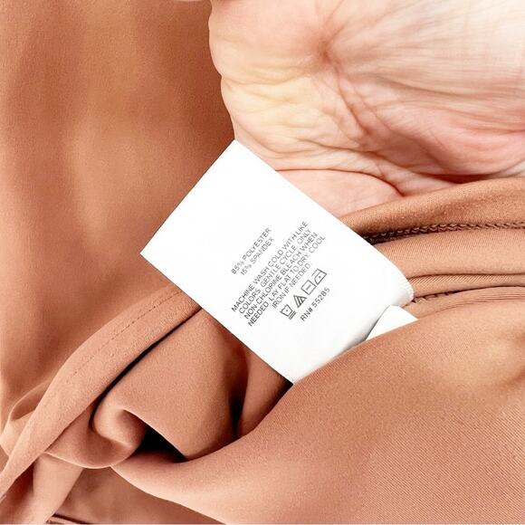 Express Body Contour Short Sleeve Top XS Tan - Picture 5 of 5